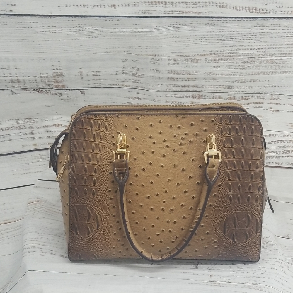 Cato Faux Croc Brown Handbag